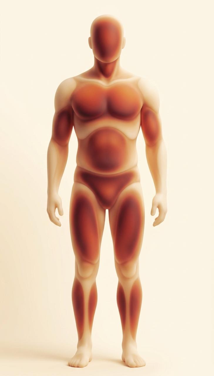 Full-body diagnostic map of Vivium biomarker and imaging scan coverage